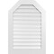 Ekena Millwork Octagonal Top Surface Mount PVC Gable Vent: Functional, w/ 3-1/2"W x 1"P Standard Frame, 28"W x 40"H GVPOT28X4001SF - alternate 1